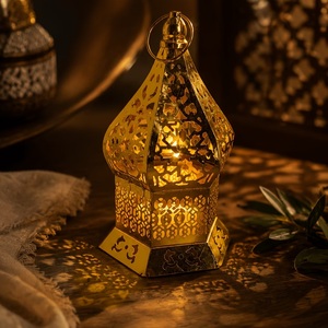 Radiant Silver Moroccan <b>Lantern</b> with Intricate Metal Filigree <b>Tealight</b> Candle Holder for Home Wedding Ramadan Decor - Product Image 6