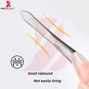 แหนบคิ้วแบบกำหนดเองสำหรับแบรนด์ส่วนตัว, แหนบปลายเฉียงสแตนเลส OEM สำหรับเครื่องมือเสริมความงาม ปรับแต่งได้สำหรับแบรนด์เครื่องสำอาง - Product Image 5