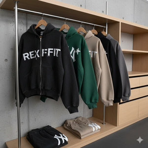 Sudaderas Extra Grandes de Estilo Urbano, Tejido Grueso 100% Algodón, Calidad Premium, Diseño Más Vendido, Sudaderas Unisex con Cierre - Product Image 6