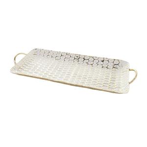 Restaurant Supplies Metal Serving <b>Tray</b> With Handles Brushed Finish Solid Design Decorative <b>Trays</b> Residential Use Modern Decor - Product Image 4