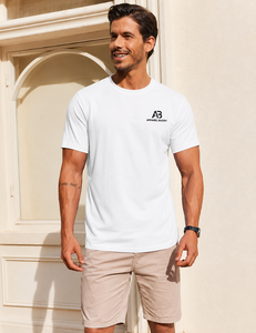 T-shirt décontracté pour homme AMY Brand, 100 % coton, manches courtes, uni, respirant, coupe classique, logo personnalisé brodé sur le devant, vente en gros - Product Image 5