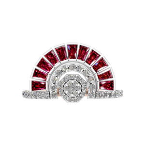 Vintage-Style Natural Ruby Diamond Statement <b>Ring</b> 14K/18K Yellow Rose White <b>Gold</b> Luxury <b>Cocktail</b> Jewelry for Classic Weddings - Product Image 3