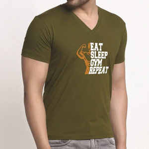 เสื้อยืดคอวีเนื้อผ้าบางเบา สัมผัสนุ่ม สวมใส่สบาย เหมาะสำหรับใช้ในชีวิตประจำวัน เสื้อยืดคอวีคุณภาพสูง - Product Image 4