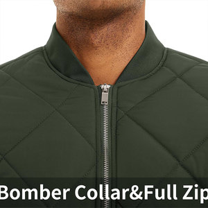 Chaquetas Bomber de Satén 100% Poliéster con Logotipo Personalizado para Hombre, Chaqueta de Béisbol Casual Táctica a Prueba de Viento para Invierno con Chaquetas Acolchadas - Product Image 5