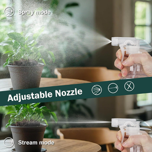 ขวดสเปรย์พลาสติกน้ำค้างแข็งแบบพกพา300มล. สำหรับรดน้ำต้นไม้แบบปรับหัวฉีดพ่นละอองในสวนขวดสเปรย์สำหรับสวน - Product Image 6