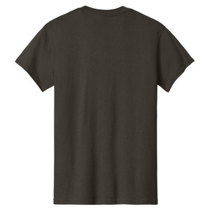 T-shirt à manches courtes col rond 100% coton, impression en relief sur le devant, style streetwear, coupe ample, couleur chocolat foncé, unisexe - Product Image 5