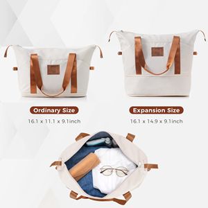 4 pezzi espandibili PP Set bagaglio leggero di 360 gradi Spinner ruote marrone avorio borsa da viaggio porta valigia Set - Product Image 5