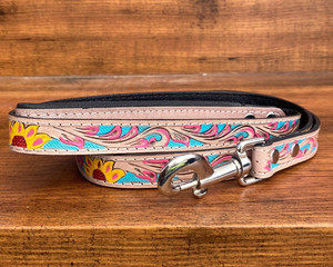 Nouveau fabricant 2024 collier de chien en cuir personnalisé usiné à la main laisse colliers de chien en cuir véritable robuste et ensemble de laisse de circulation - Product Image 3