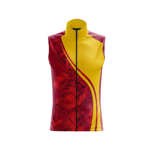 Gilet de cyclisme personnalisé en sublimation, sans manches, de qualité supérieure, séchage rapide, respirant, coupe-vent pour VTT et course à vélo - Product Image 2