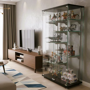 Vitrina Moderna de Doble Puerta con Vidrio Templado, Precio de Fábrica TMG, Mueble Personalizable para Proyectos Comerciales - Product Image 1