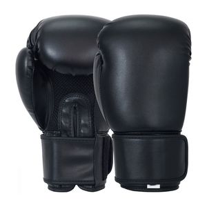 Guantes de Boxeo Negros Personalizados con Logotipo, Guantes de Entrenamiento de Cuero PU para MMA, Kickboxing, Sparring, Guantes para Saco de Boxeo, Venta al Por Mayor - Product Image 1