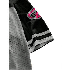 Maillot de football américain tendance pour homme, col en V en maille, imprimé floral, numéro, coupe oversize, streetwear, personnalisable, fabricant OEM en gros, USA - Product Image 6