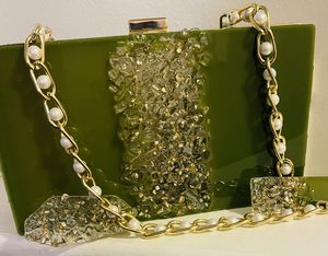 Bolso de Resina con Hojas Doradas Florales, Hecho a Mano, Personalizado, para Navidad y Año Nuevo, Bolso de Boutique - Product Image 4