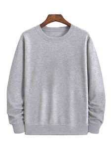 Sweat-shirt à col rond surdimensionné de qualité supérieure Urban Essential, poids lourd, uni, hiver, série Signature Fleece ODM, épaules tombantes, coupe régulière - Product Image 4