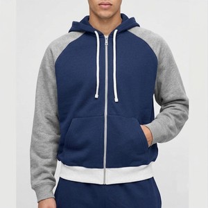 Conjunto Deportivo Premium Color Azul Marino con Bloques de Color, Sudadera con Cremallera Completa, Pantalones Deportivos de Pierna Ancha, Felpa Gruesa, Estilo Casual Urbano - Product Image 4