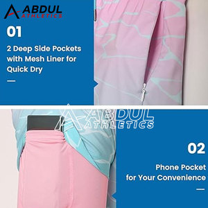 Breathable Gym <b>Shorts</b> With <b>Elastic</b> <b>Waistband</b> Quick Dry Fabric And Athletic Fit For Training And Fitness Sessions - Product Image 2