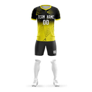 Maillot de football personnalisé haut de gamme 100 % polyester, imprimé par transfert thermique, séchage rapide, respirant, vêtements de sport d'équipe, vente en gros - Product Image 2
