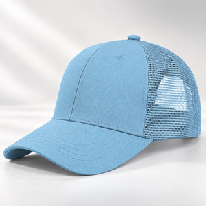 Gorra Trucker Snapback de Sarga de Algodón con Visera Curva y Parche Tejido, Diseño Personalizado para Pesca y Verano, de Fábrica - Product Image 5