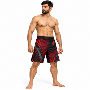 MMA <b>Shorts</b> Athletic Fitness Training Wear Mens Durable Lightweight Fabric Flexible Fit <b>Grappling</b> Practice Sports Performance - Product Image 1