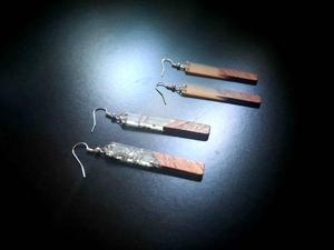 Elegant <b>Resin</b> & Wooden Drop Earrings Handmade Boho Chic Fashion Jewelry Accessory for Women and Girls Party - Product Image 3