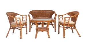 Rome Wicker Set Stylish Modern <b>Sofa</b> and Coffee Table Set for Living Room furniture Comfortable and Elegant Minimalist - Product Image 2