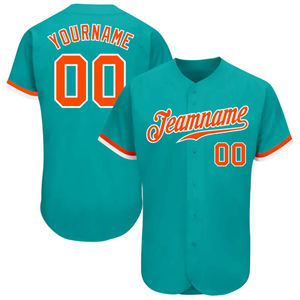 Maillot de baseball unisexe personnalisé 100 % polyester respirant, imprimé, pour équipe sportive, avec logo frontal, séchage rapide - Product Image 1