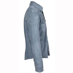 <b>Men's</b> Winter Quilted <b>Suede</b> Leather <b>Jacket</b> Breathable Zipper Full Sleeve High Quality Hot Selling Best Price - Product Image 4