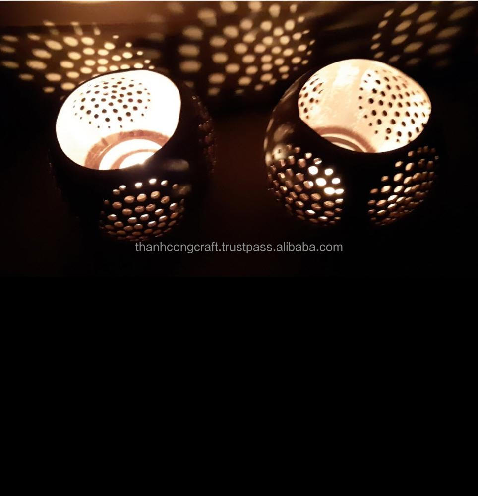 Handmade eco friendly natural luxury coconut shell tea light