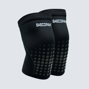 Nouvelles genouillères de musculation en néoprène et silicone de 10 mm avec impression, compression pour entraînement fitness, logo personnalisé, genouillères Crossfit - Product Image 4