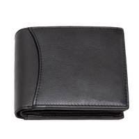 Dompet Kartu Pria Klasik Kulit Asli Desain Ramping dengan Ritsleting untuk Penggunaan Sehari-hari Aksesori Fashion Kasual