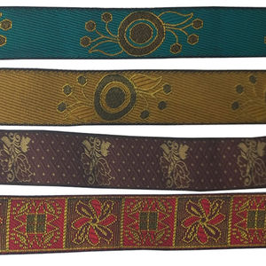 Newest Jacquard Fabric <b>Ribbon</b> <b>for</b> <b>Hair</b> Bows Headband Technics Style Time Lead Pattern Face Solid Color MAC - Product Image 4