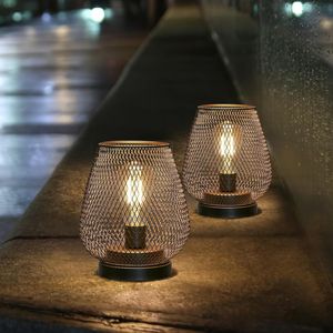 Set of 2 Battery Powered LED Accent <b>Light</b> with Metal Cage for Weddings Parties Patio Events Indoors - Product Image 3