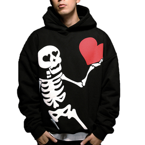 Sweat-shirts à capuche unis en 100 % coton, confortables, à motif imprimé en relief, personnalisables, séchage rapide, légers, pour l'hiver et l'extérieur - Product Image 3