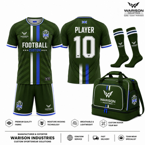 OEM Custom Football Jersey Set Unisex Breathable Plus Size Sportswear Soccer Uniform Kit With Custom Name And Number - Product Image 4