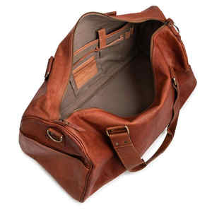 Bolsa de Viaje de Cuero Genuino a la Moda, Impermeable, con Correa de Transporte Ajustable, Multifuncional, para Exteriores - Product Image 3