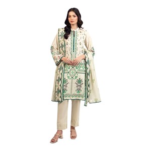 Ensemble Kurta traditionnel pour femmes, en lin, longueur cheville, brodé, coupe ample, vêtements décontractés, style Inde Pakistan - Product Image 1