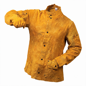 Veste de soudeur en cuir de vachette pleine fleur de haute qualité, résistante, soudée, imperméable, ignifuge, résistante à la chaleur 500C-1000C, pour la sécurité industrielle - Product Image 3