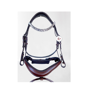 Corona de cuero de caballo acolchada suave de alta calidad, tocado de brida y banda para la nariz Flash, productos premium para caballos - Product Image 4