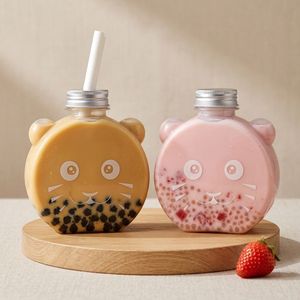 Bouteille de boisson en plastique PET en forme d'animal mignon avec bouchon à vis en aluminium pour thé aux bulles, jus, soda – Usine Vietnamienne OEM ODM - Product Image 6