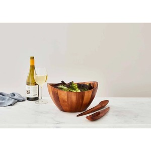 Ensemble de saladiers en bois d'acacia personnalisés, petits et grands, épais, pour mélanger légumes et fruits, pour fêtes, vente en gros, ustensile de cuisine - Product Image 6