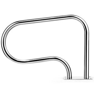 Corrimano per Piscina in Acciaio Inossidabile con Piastra di Base, Accessori Premium per Piscine - Product Image 1