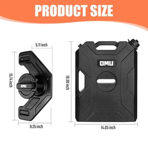 Contenitore per Benzina da 10L (2,64 Galloni) da Montare sulla Portiera, Compatibile con Jeep Wrangler JK JL JT 2007-2023, Set con Rampe e Scale - Product Image 4