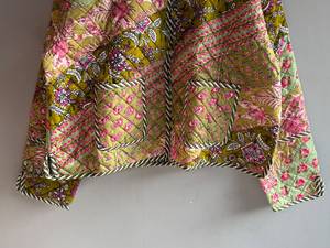 <b>Quilted</b> Cotton <b>Jacket</b> Women Floral <b>Pattern</b> Mandarin Collar Full Sleeve Patch Pocket Autumn Regular Length Woven Fabric GIFT - Product Image 5
