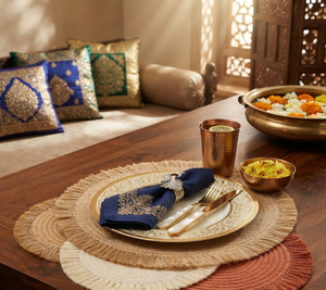 Tapis de table en jute artisanal élégant, écologique, en coton Dori, pour la maison, le café, le restaurant, l'hôtel - Product Image 5