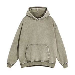 Sweat-shirt à capuche blanc pour femme GLOWING NEON INDUSTRY, en polaire polyester uni, col montant, manches longues, lavable en machine - Product Image 1