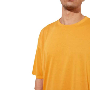 Wholesale Men's <b>Plain</b> <b>T</b> <b>Shirts</b> Custom Embroidery Front Printing 100% Cotton Casual Blank <b>Yellow</b> Color Short Sleeve Summer Wear - Product Image 2