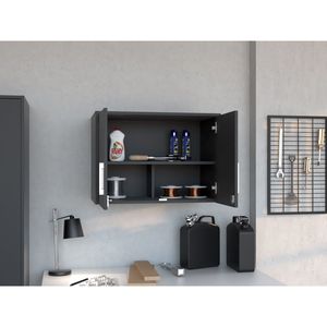 Armadio a Muro con Doppia Porta e Tre Ripiani Interni, Mobili da Cucina - Product Image 5