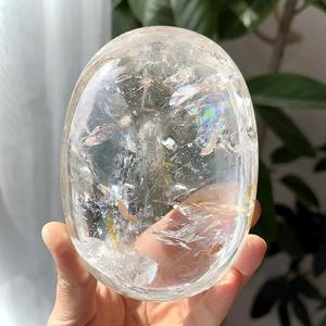 Wholesale Hot Selling Natural Factory Price Gemstone Clear Quartz Palm Healing Crystal Quartz <b>Craft</b> for Decor Stone for Jewelry - Product Image 3