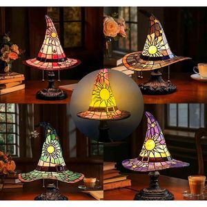 Lampada Artigianale a Forma di Cappello da Strega Viola, Illuminazione Spaventosa e Divertente per Feste, Decorazioni per Camere da Letto di Piccole Streghe - Product Image 6