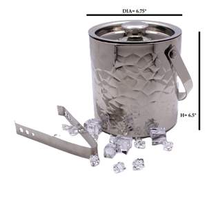Cubo de Hielo Decorativo Grande de Aleación de Aluminio con Asa Resistente, Capacidad de 5L, Sostenible y Duradero para Almacenamiento de Hielo y Enfriamiento de Cerveza para el Hogar - Product Image 1